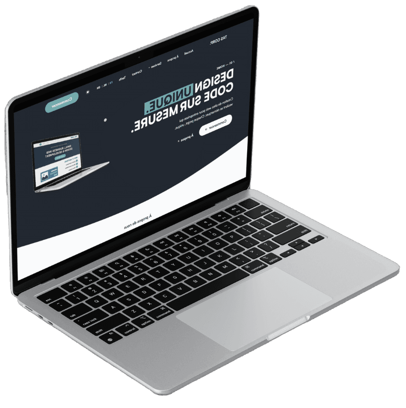 Laptop affichant un site web sur mesure créé par TAS Corp